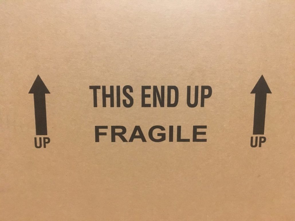 Shipping Box Fragile Sign
